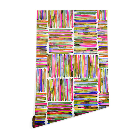 Ninola Design Bold bright stripes Pink Wallpaper