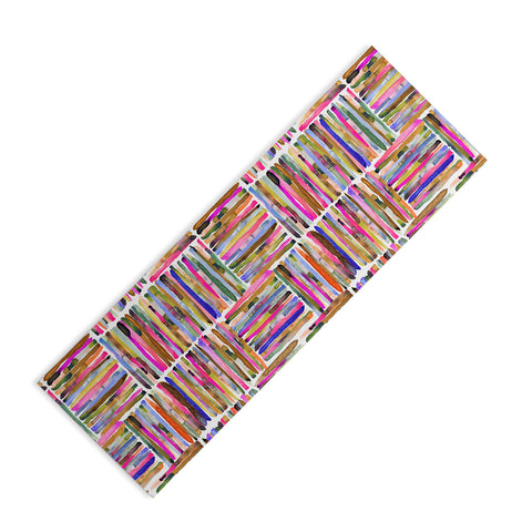 Ninola Design Bold bright stripes Pink Yoga Mat