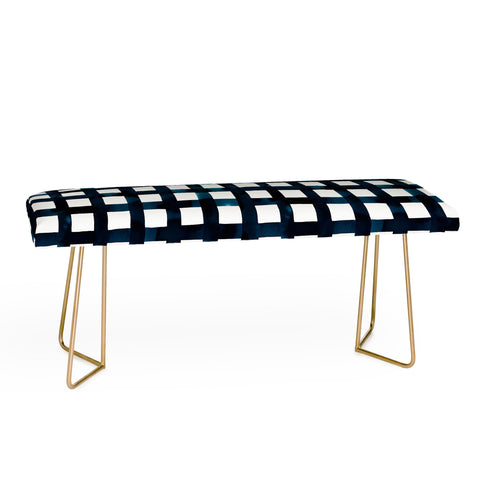 Ninola Design Bold grid plaids Navy Bench