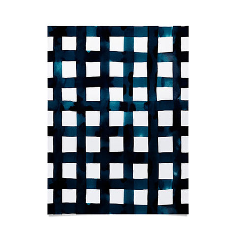 Ninola Design Bold grid plaids Navy Poster