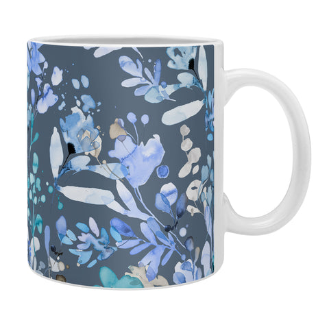 Ninola Design Botanical Abstract Blue Coffee Mug