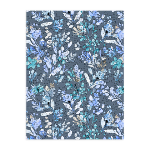 Ninola Design Botanical Abstract Blue Puzzle