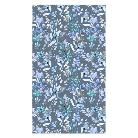 Ninola Design Botanical Abstract Blue Tablecloth
