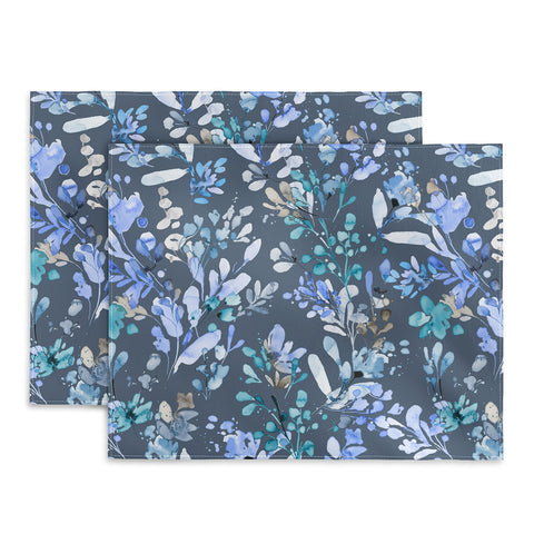Ninola Design Botanical Abstract Blue Placemat