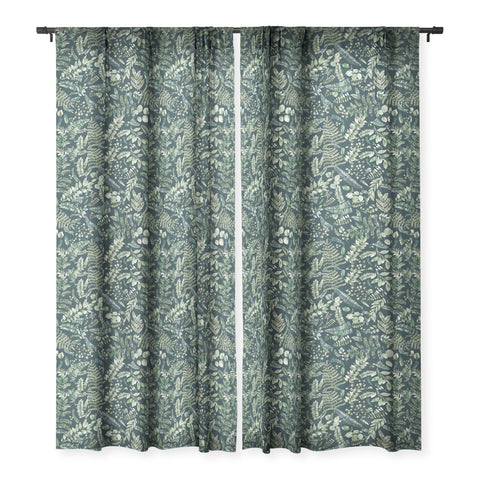 Ninola Design Botanical collection Dark Sheer Window Curtain