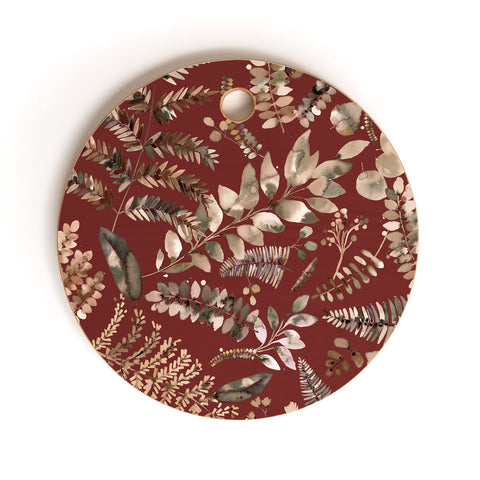Ninola Design Botanical collection Organic holiday Cutting Board Round