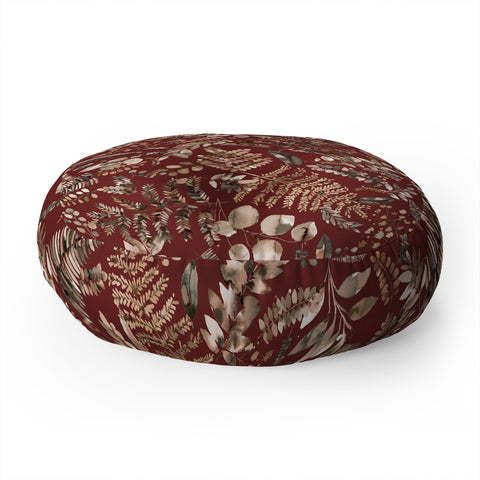 Ninola Design Botanical collection Organic holiday Floor Pillow Round