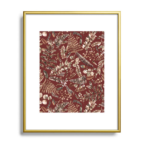 Ninola Design Botanical collection Organic holiday Metal Framed Art Print