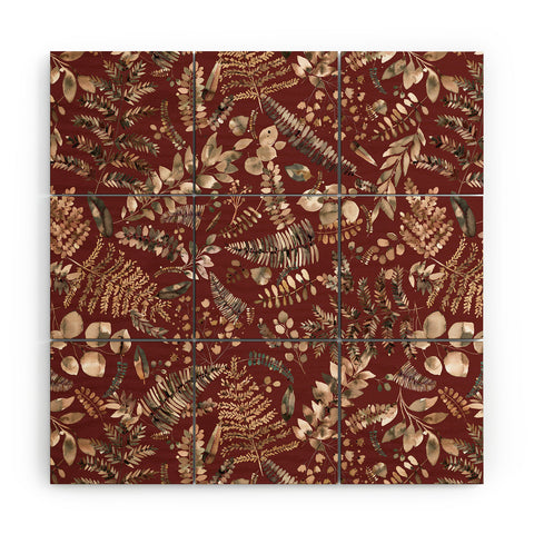 Ninola Design Botanical collection Organic holiday Wood Wall Mural