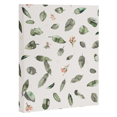Ninola Design Botanical leaves Green Art Canvas