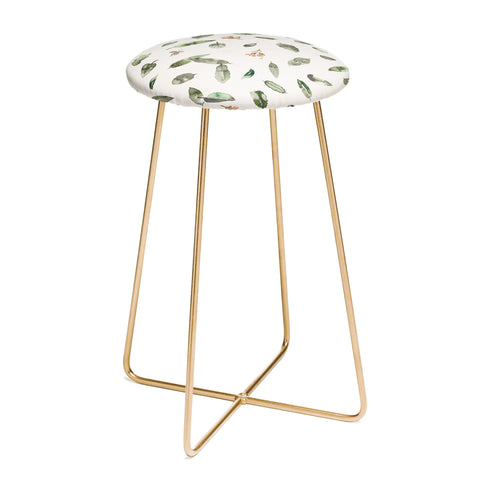 Ninola Design Botanical leaves Green Counter Stool