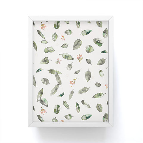 Ninola Design Botanical leaves Green Framed Mini Art Print