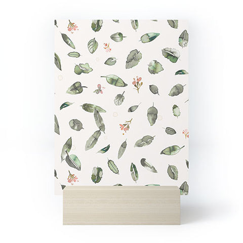 Ninola Design Botanical leaves Green Mini Art Print