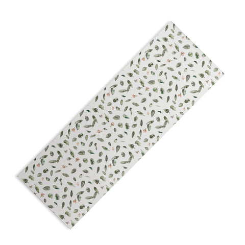 Ninola Design Botanical leaves Green Yoga Mat