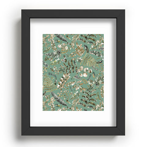 Ninola Design Botanical plants Bio Green Recessed Framing Rectangle
