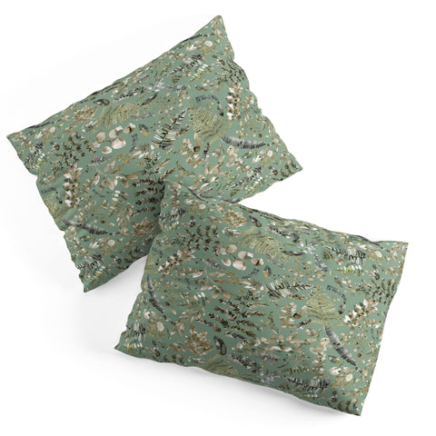 Ninola Design Botanical plants Bio Green Pillow Shams