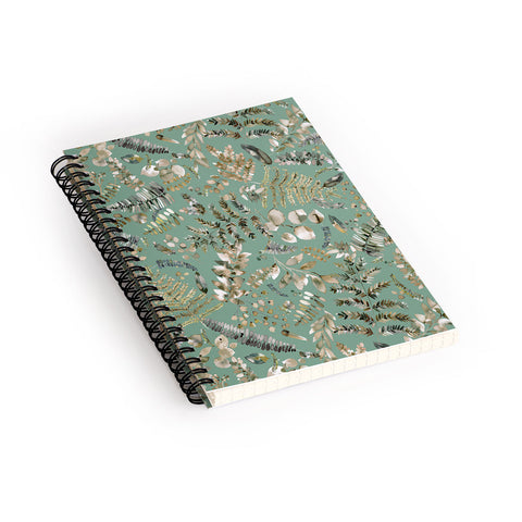 Ninola Design Botanical plants Bio Green Spiral Notebook