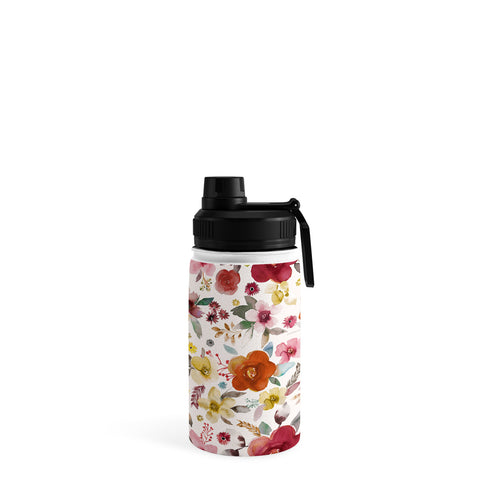 Ninola Design Bountiful Bouquet Countryside Red Water Bottle