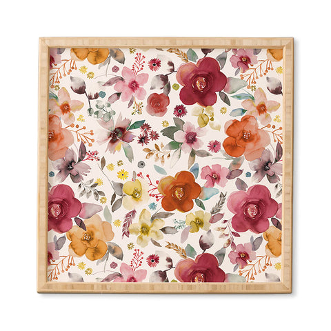 Ninola Design Bountiful Bouquet Countryside Red Framed Wall Art