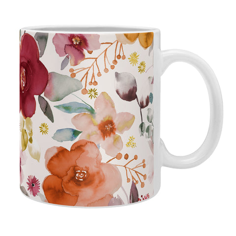Ninola Design Bountiful Bouquet Countryside Red Coffee Mug