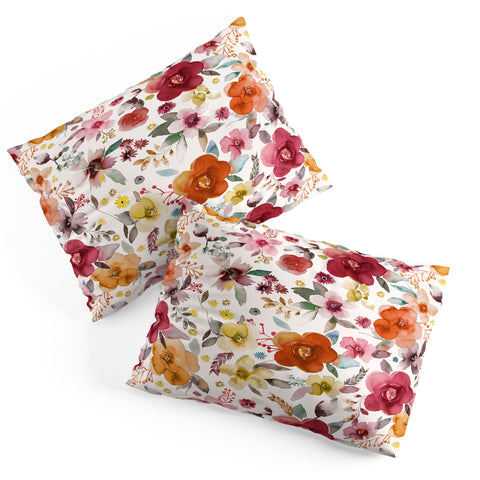 Ninola Design Bountiful Bouquet Countryside Red Pillow Shams