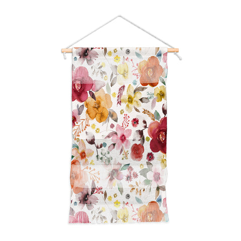 Ninola Design Bountiful Bouquet Countryside Red Wall Hanging Portrait