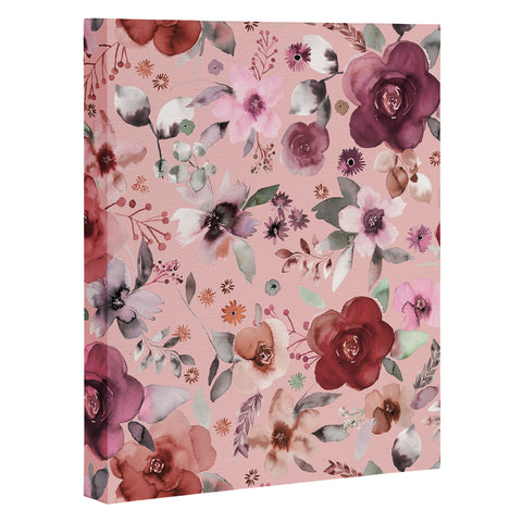 Ninola Design Bountiful bouquet Pink Romance Art Canvas