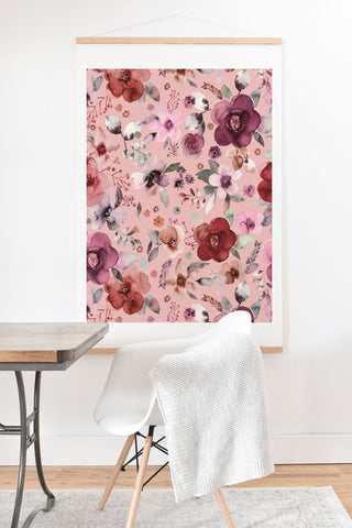 Ninola Design Bountiful bouquet Pink Romance Art Print And Hanger