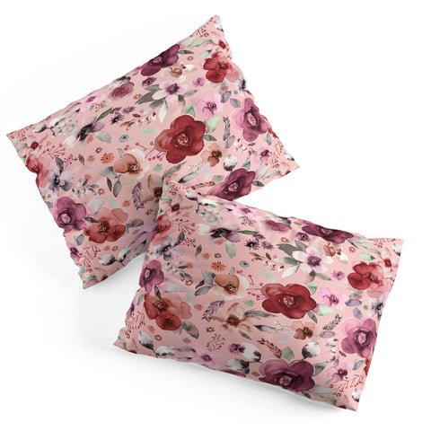 Ninola Design Bountiful bouquet Pink Romance Pillow Shams