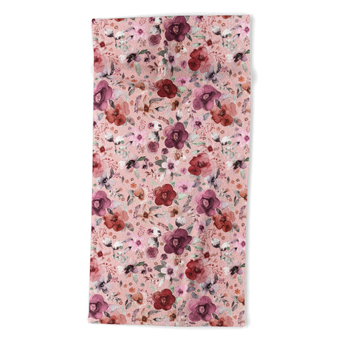 Ninola Design Bountiful bouquet Pink Romance Beach Towel
