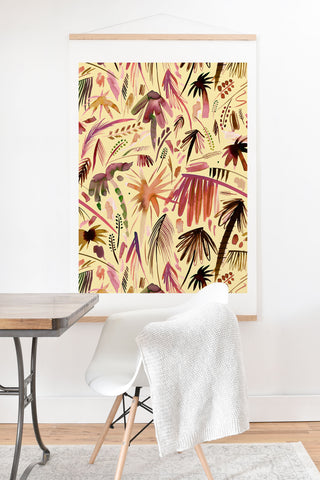Ninola Design Brushstrokes Palms Terracota Art Print And Hanger