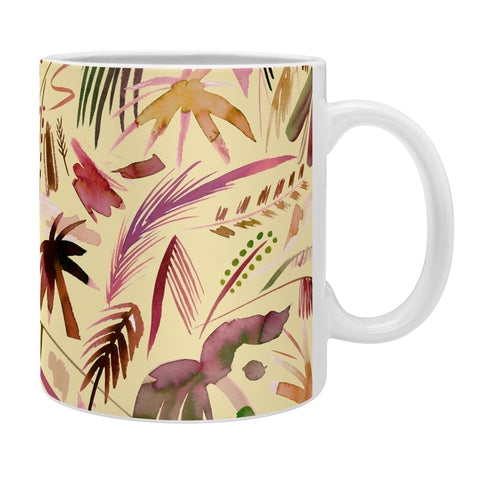 Ninola Design Brushstrokes Palms Terracota Coffee Mug