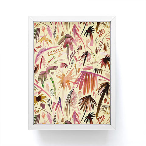 Ninola Design Brushstrokes Palms Terracota Framed Mini Art Print