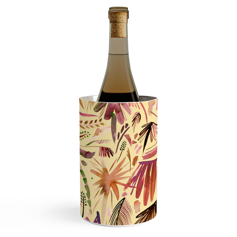 Ninola Design Brushstrokes Palms Terracota Wine Chiller