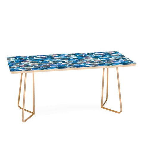 Ninola Design Brushstrokes Rainy Blue Coffee Table