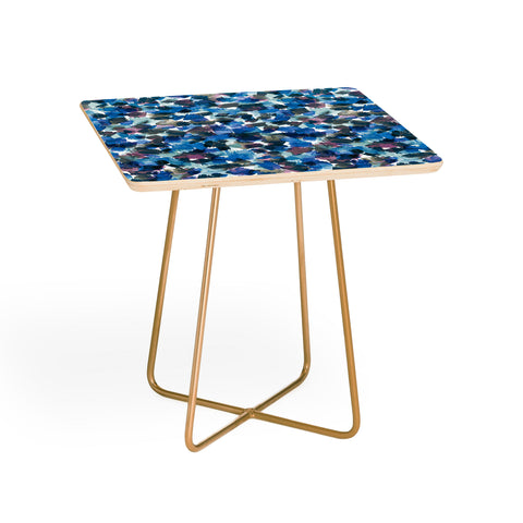 Ninola Design Brushstrokes Rainy Blue Side Table