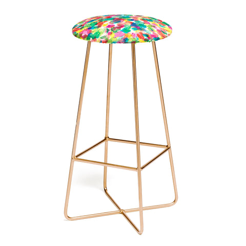 Ninola Design Brushstrokes Spring Colors Bar Stool