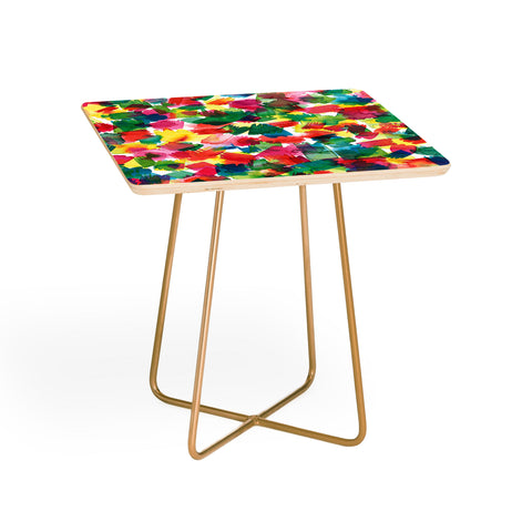 Ninola Design Brushstrokes Spring Colors Side Table