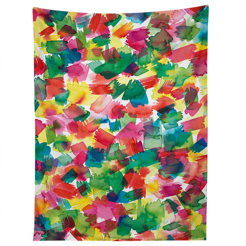 Ninola Design Brushstrokes Spring Colors Tapestry