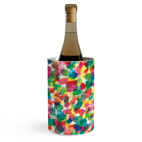 Ninola Design Brushstrokes Spring Colors Wine Chiller