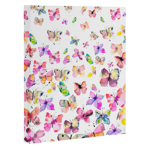 Ninola Design Butterflies watercolor gradation Art Canvas