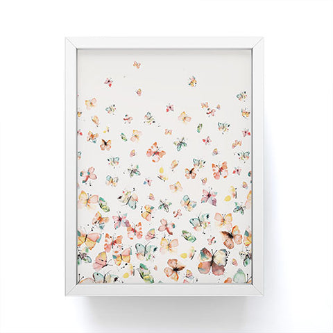 Ninola Design Butterflies watercolor gradation countryside Framed Mini Art Print