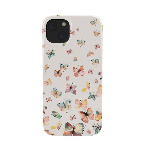 Ninola Design Butterflies watercolor gradation countryside Phone Case