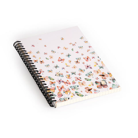 Ninola Design Butterflies watercolor gradation countryside Spiral Notebook