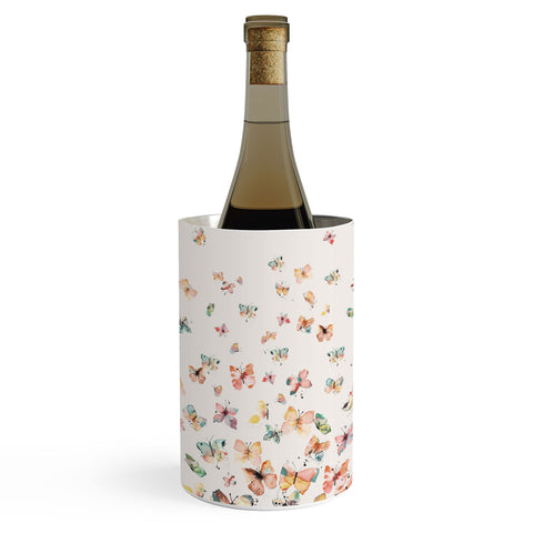 Ninola Design Butterflies watercolor gradation countryside Wine Chiller