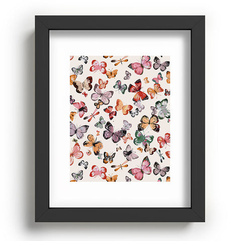 Ninola Design Butterflies wings countryside Recessed Framing Rectangle