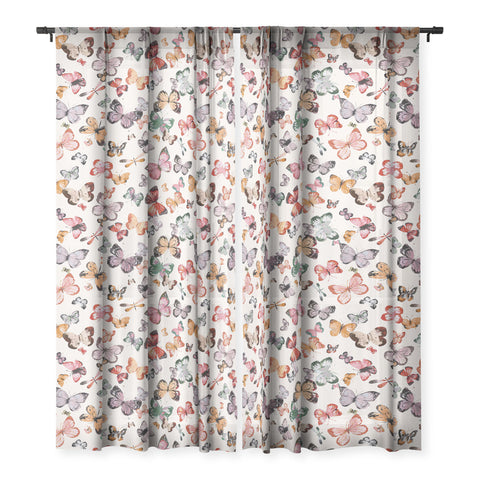 Ninola Design Butterflies wings countryside Sheer Non Repeat