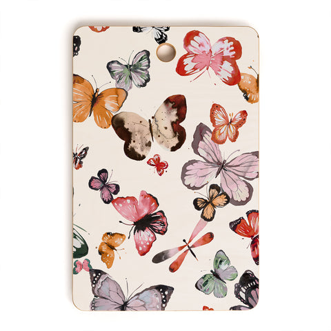 Ninola Design Butterflies wings countryside Cutting Board Rectangle