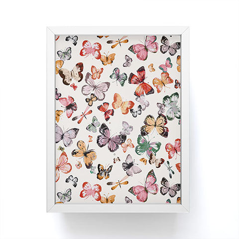 Ninola Design Butterflies wings countryside Framed Mini Art Print