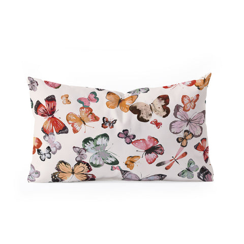 Ninola Design Butterflies wings countryside Oblong Throw Pillow